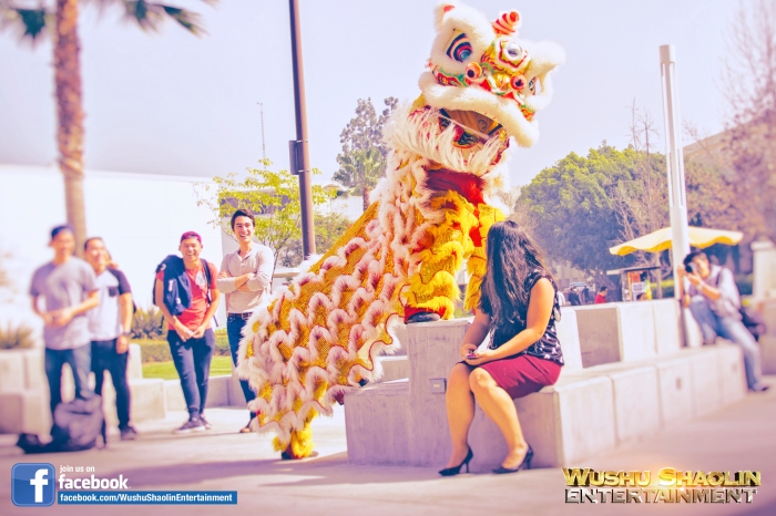 The Lion Dancers very often interact with students and faculty working to evoke smiles and joy from everyone. It is a very delightful experience for all people. 
